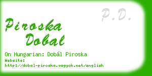 piroska dobal business card